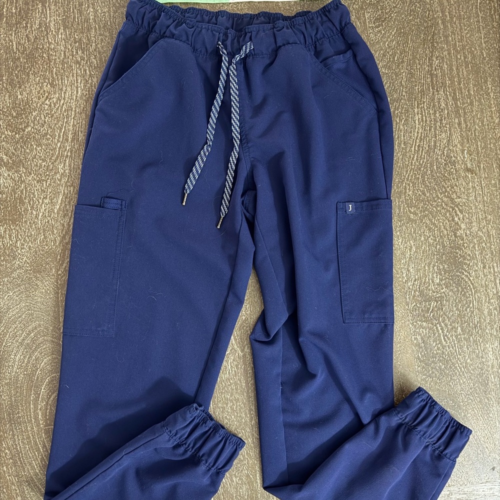 Jaanuu Navy Blue Jogger Scrub Pants